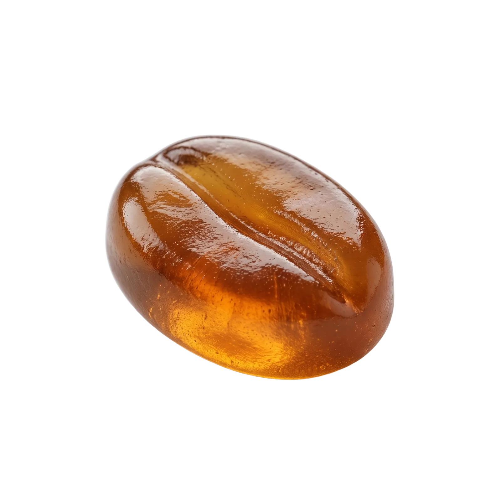 Una gomita de Café Burn con forma de grano de café