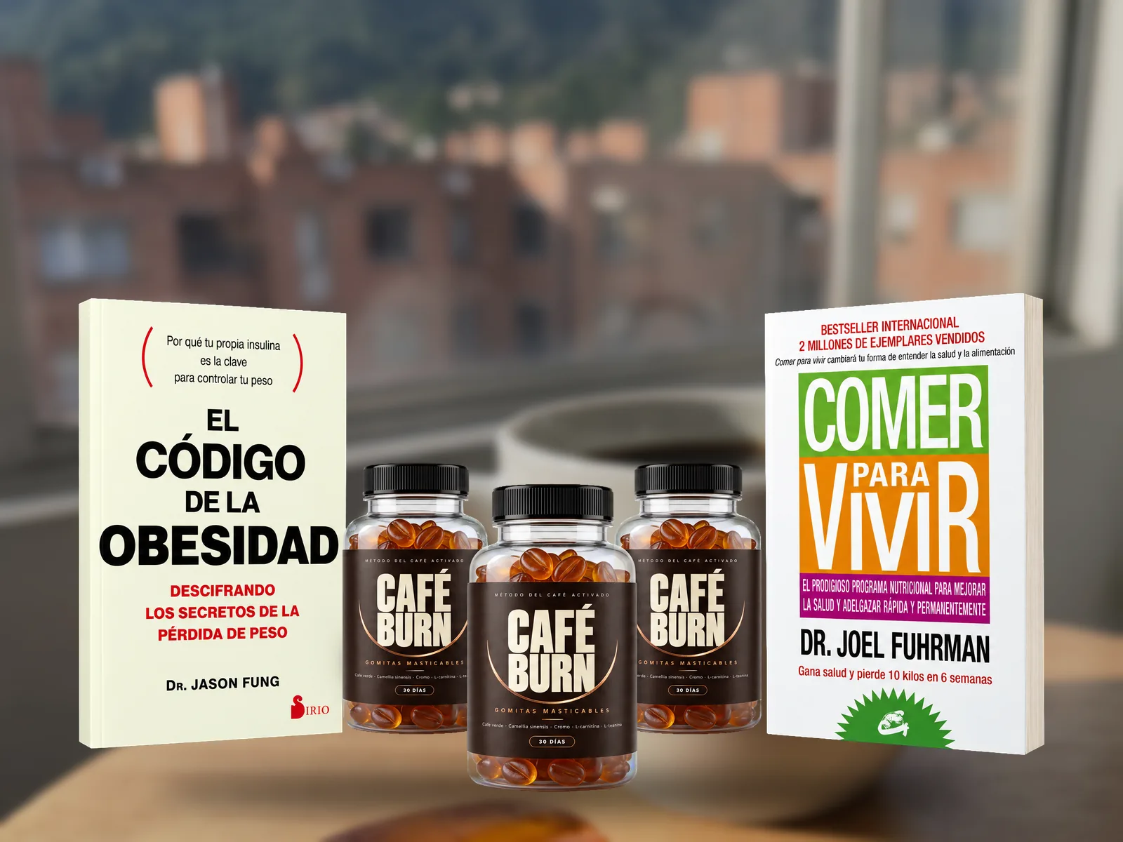 El combo 3 frascos · 90 días de Café Burn