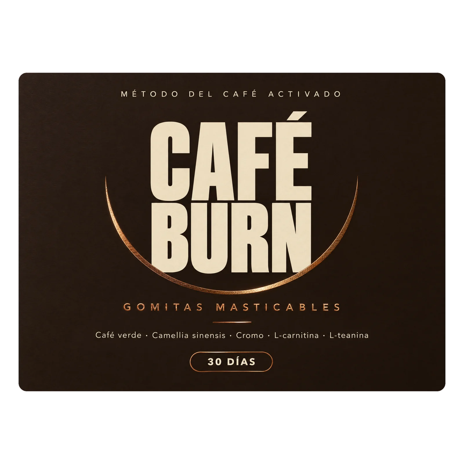 La etiqueta de Café Burn entera, con sus ingredientes